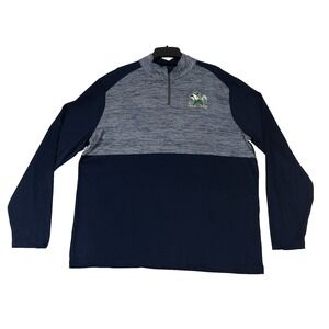 Captivating Pullover Men's 2XL Navy Blue Notre Dame Fighting Irish 1/4 Zip NWT‎
